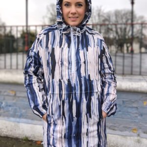 Alternative view of Raincoat Navy Waves