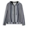 Cotton Zip Up Hoodie Cable Navy